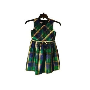 Bonnie Jean Girls' Sleeveless  Fit Flare Strips Multicolor Dress sz 10